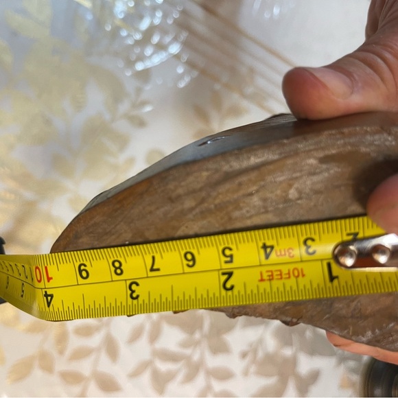 VTG  Hand Carved Wooden Eagle Bird Statue Figurine Brown Open Wings USSR Sz 9” - Picture 6 of 7